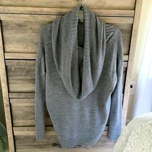 Grey Cowl Neck Sweater